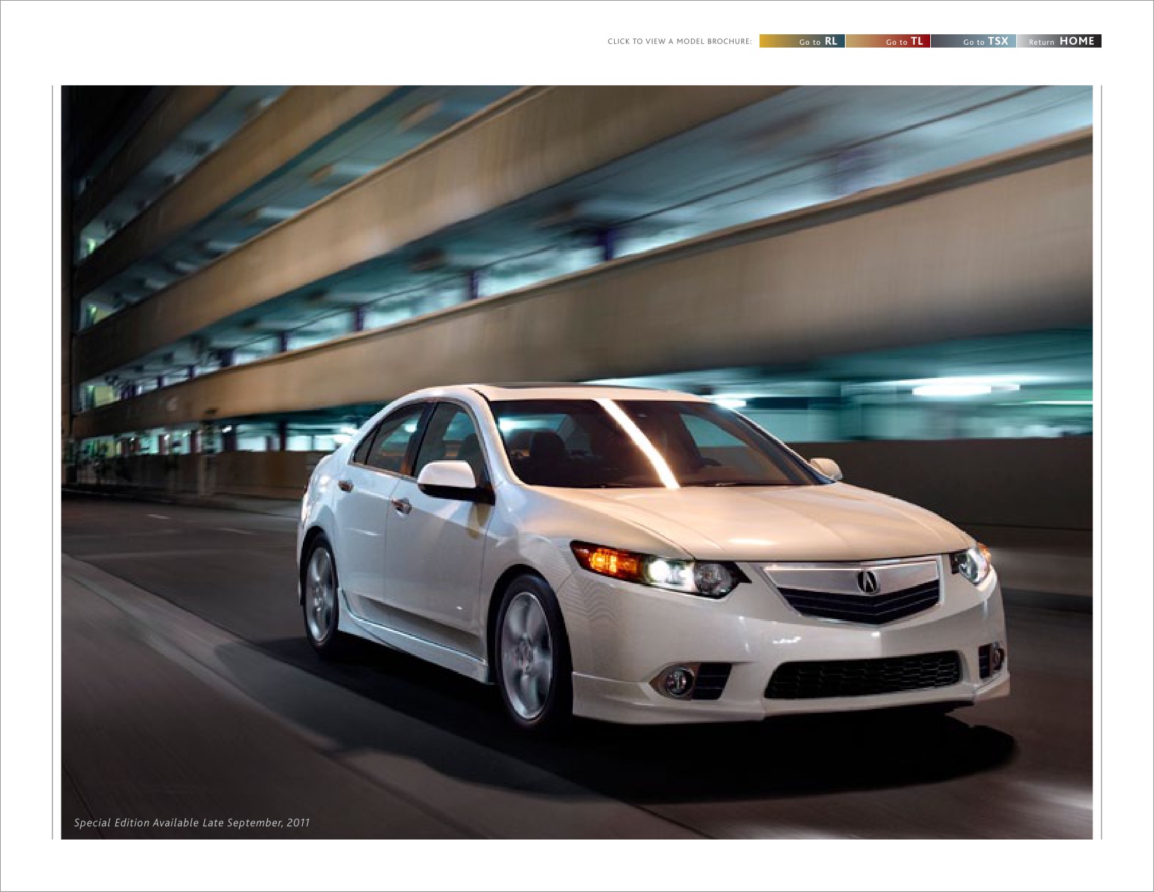2012 Acura RL TL TSX Brochure Page 11